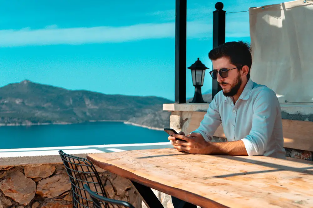 should you text a guy when he's on vacation